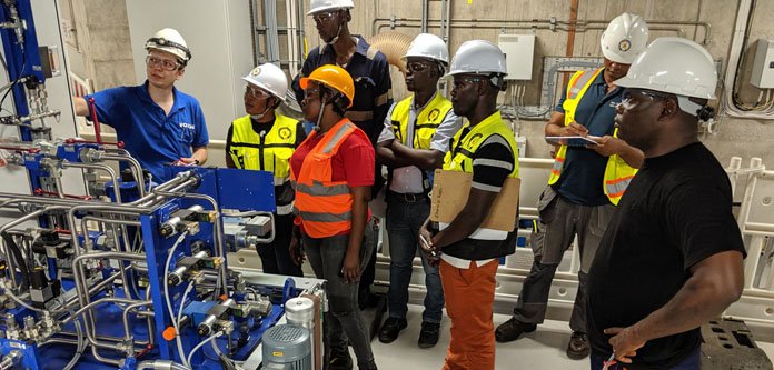 Voith HydroSchool virtual training for Mount Coffee hydropower plant employees