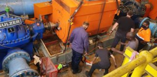 Repair of water pump at Northdene in South Africa complete Repair of water pump at Northdene in South Africa complete